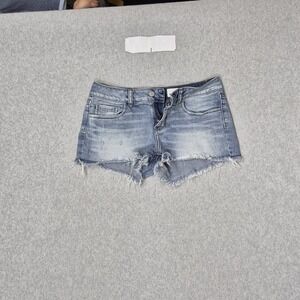 PINK Victoria's Secret Women Shorts 4 Light Blue Denim Cutoff Shorts